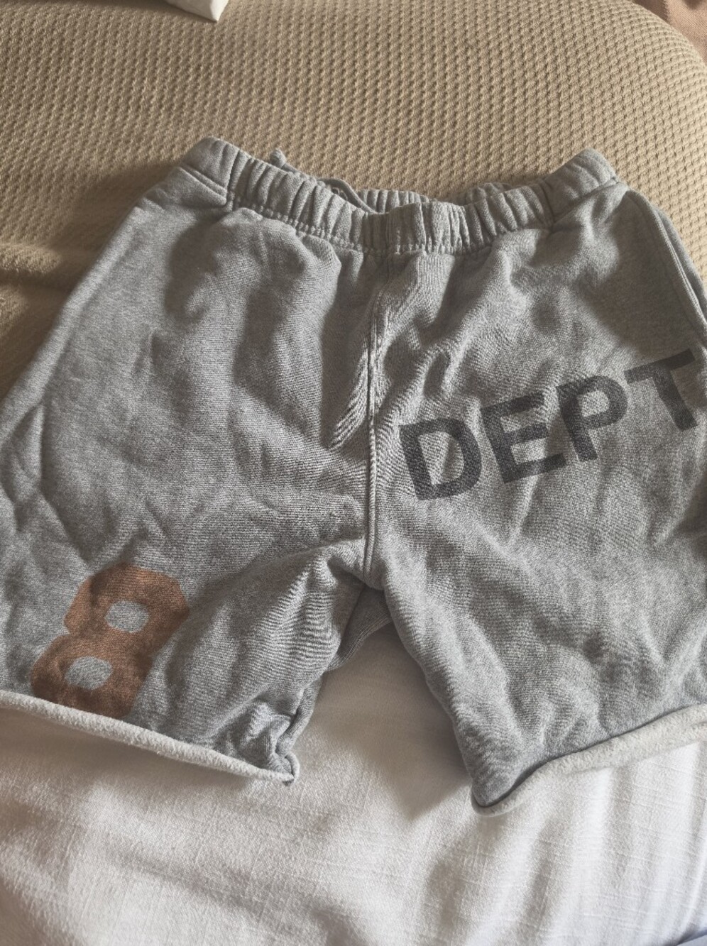 Gallery Dept Gray Fleece-Lined Sweatshorts with Copper Tag